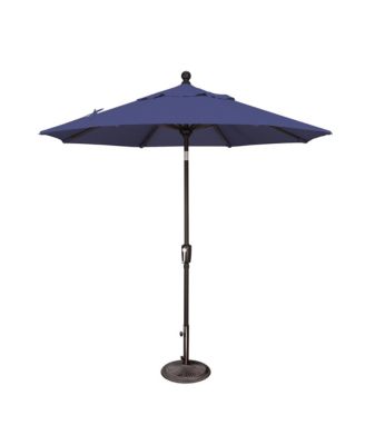7.5FT Solefin Octagon Patio Umbrella with Push-Button Tilt, Black Frame