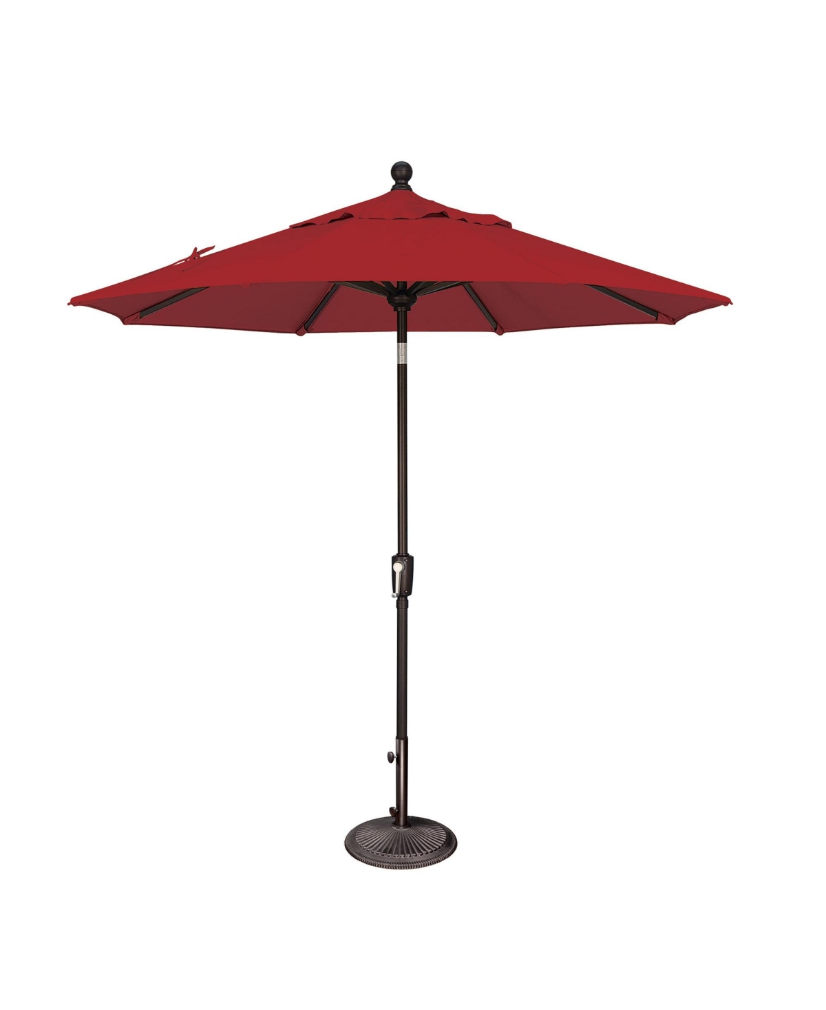 7.5FT Solefin Octagon Patio Umbrella with Push-Button Tilt, Black Frame - Taupe