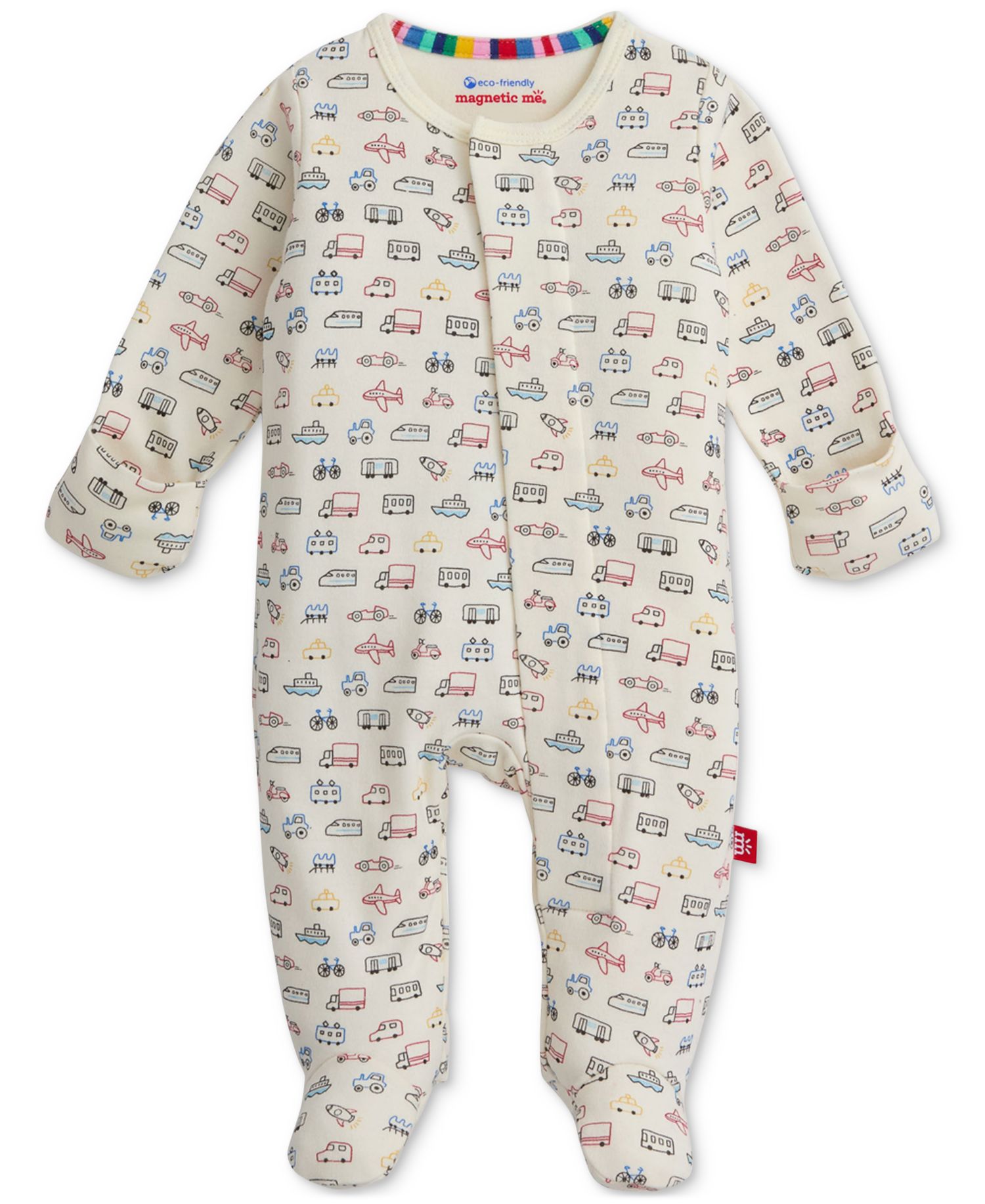Baby Cotton Footed Coveralls, 2 Pack
