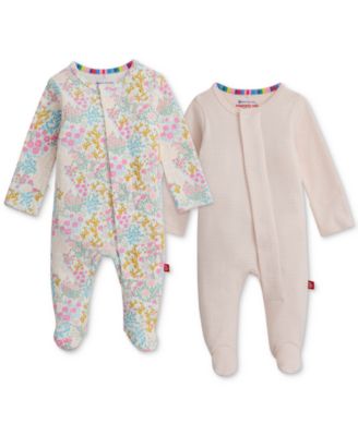 Baby Cotton Footed Coveralls, 2 Pack 