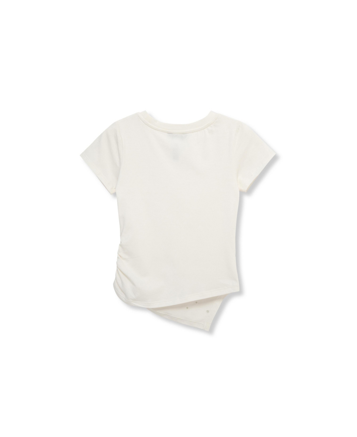 H By Habitual Big Girls Studded Asymmetrical T-shirt In White