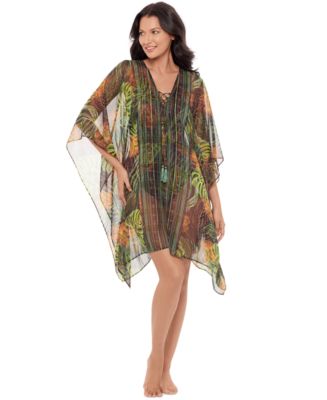 Women's Sassy Safari Printed Cover-Up Caftan