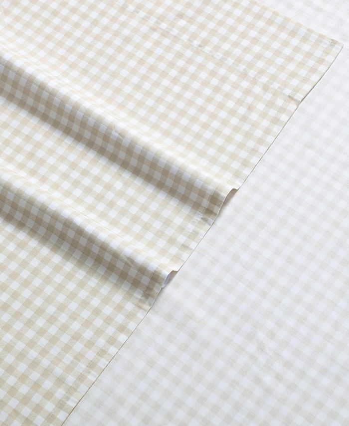 Eddie Bauer Printed 100% Cotton Percale 3-Pc. Sheet Set, Twin - Brown - Twin Sheet Set