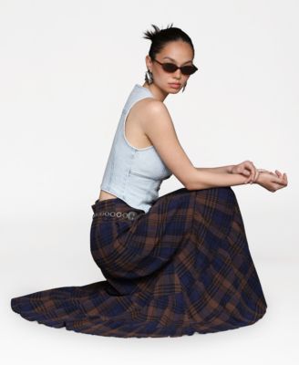 Women's Printed Tiered Maxi Skirt