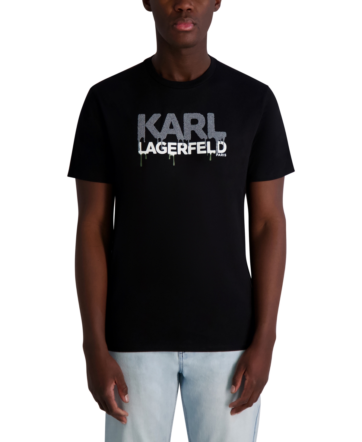 Men's Dripping Caviar Logo T-Shirt - Navy Blazer