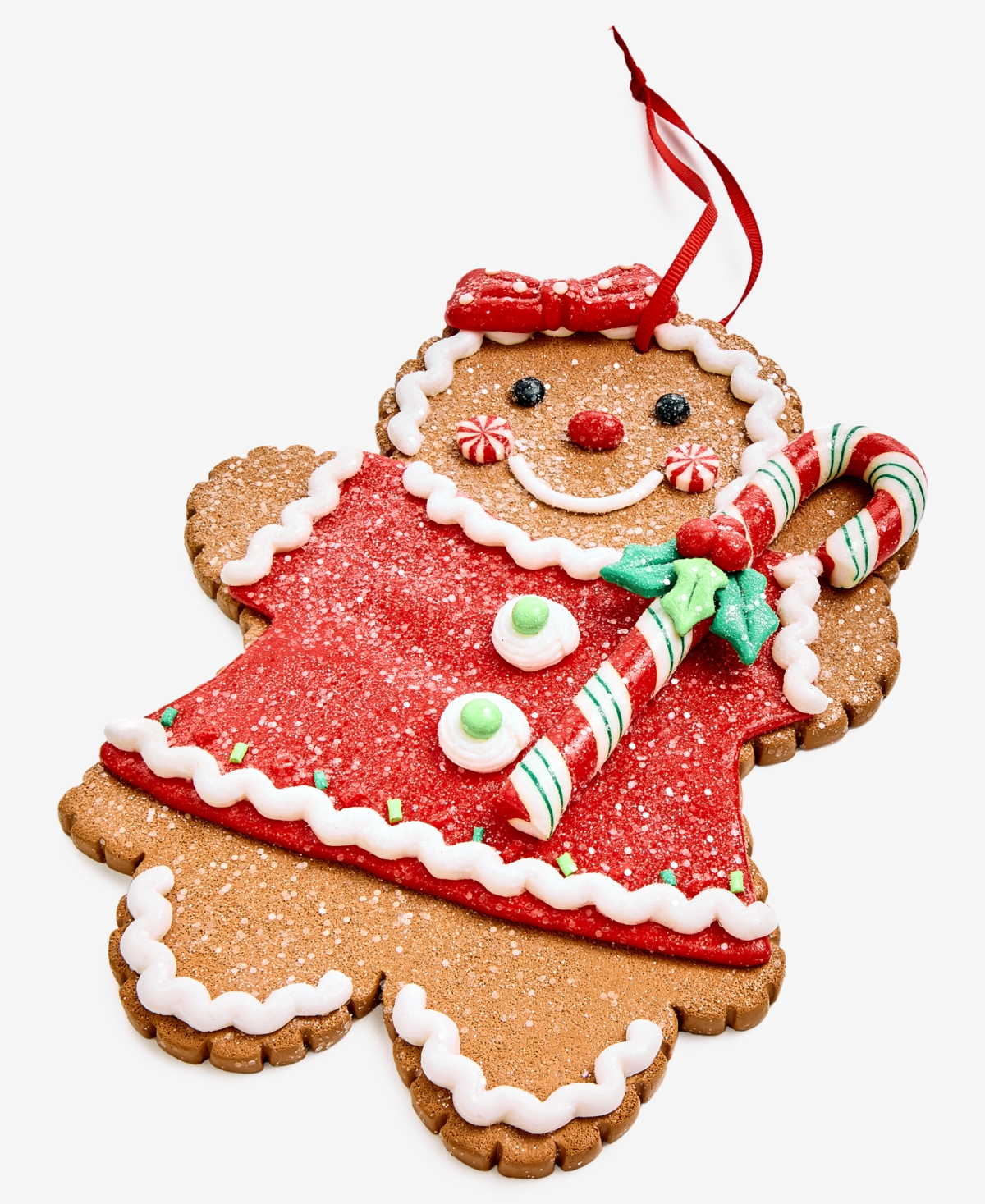 Holiday Lane Gingerbread Village Gingerbread Girl Ornament, Macy's Exclusive In Transparent