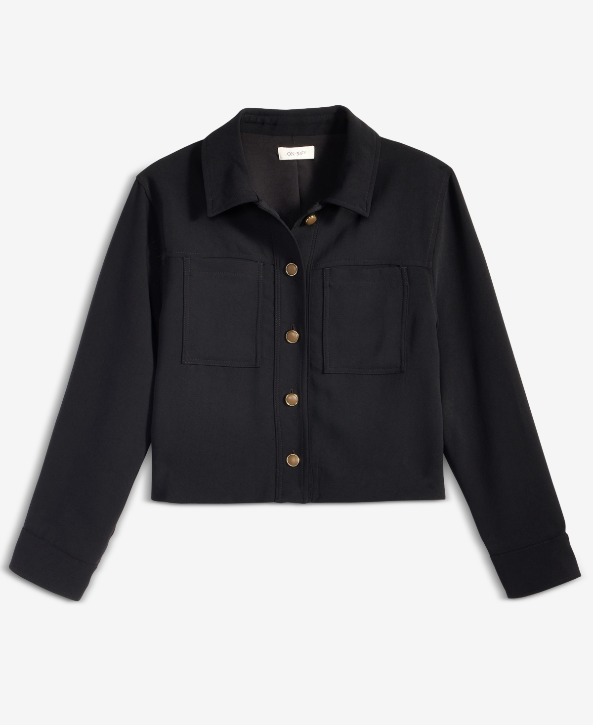 On 34th Women's Cropped Button-front Long-sleeve Jacket, Macy's Exclusive In Multi