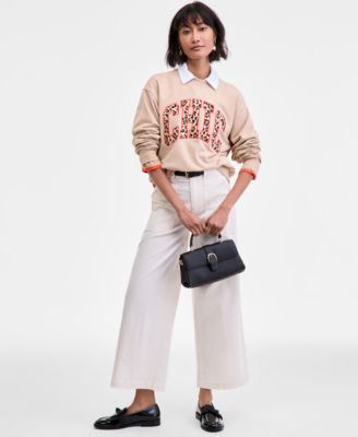 Women's Chic Varsity Crewneck Sweatshirt, Macy's Exclusive