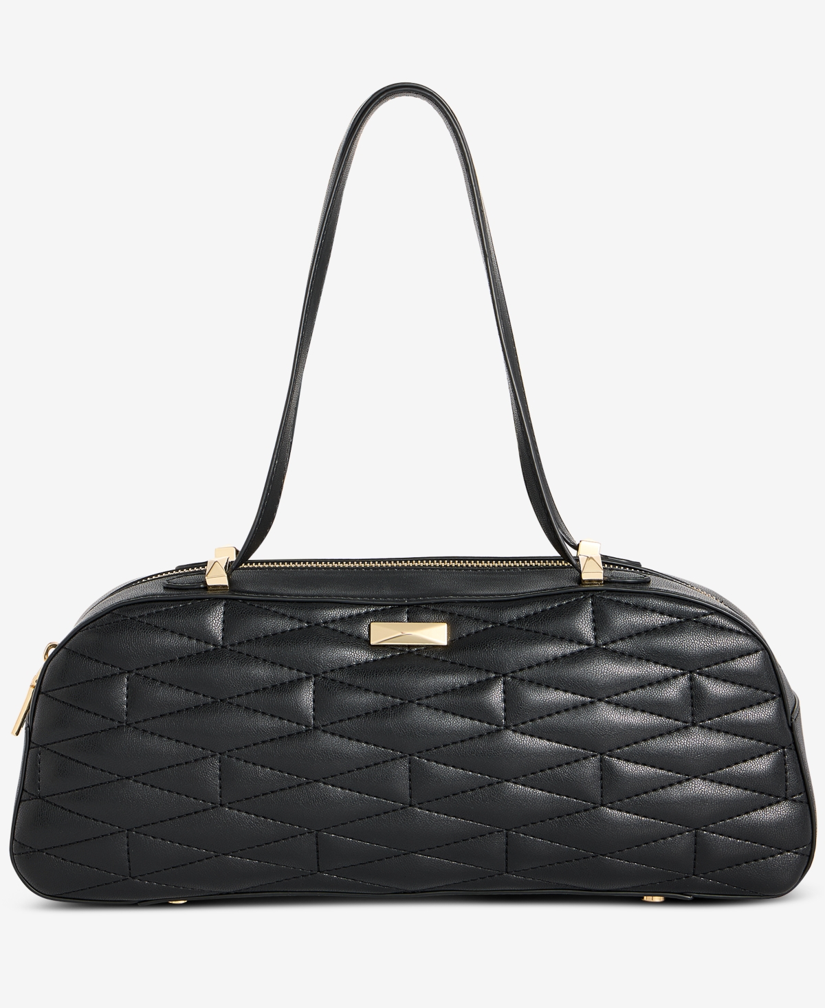 Inc International Concepts Nedda Quilted Satchel, Exclusively At Macy's In Black