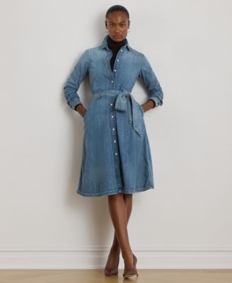 Lauren Ralph Lauren - Petite Belted Denim Shirtdress