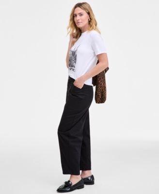 Women's High-Rise Utility Barrel-Leg Ankle Pants, Macy's Exclusive 