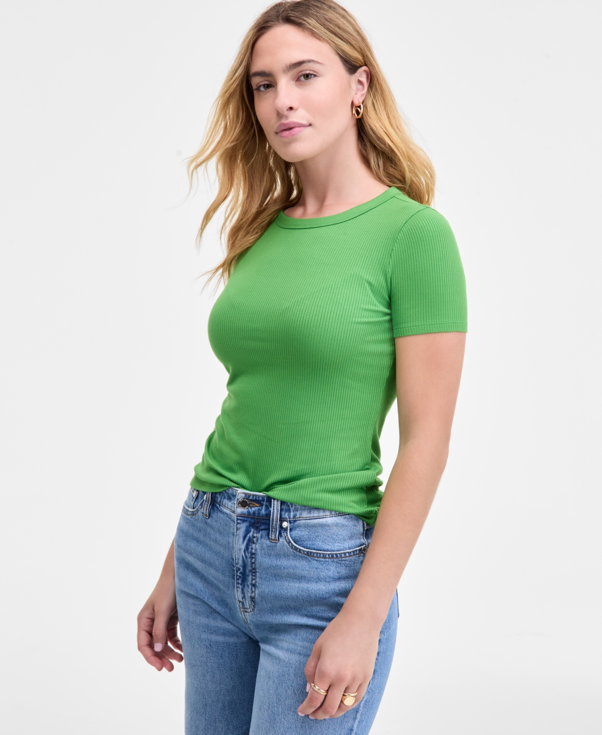 On 34th Women's Ribbed T-shirt, Created For Macy's