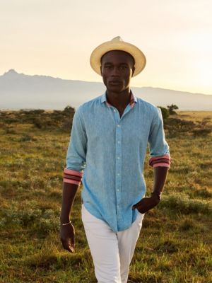 Men's Cotton Long Sleeve Linen Shirt