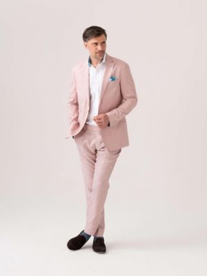 Men's Linen Wool Silk Blend Trousers