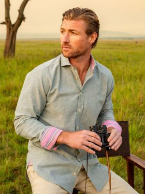 Men's Cotton Long Sleeve Linen Shirt