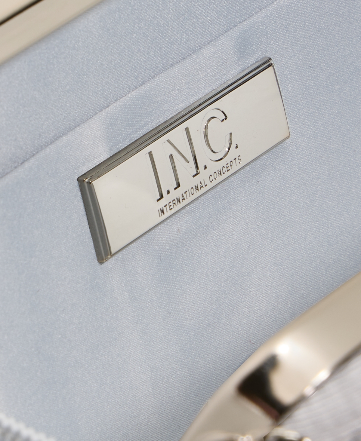 Inc International Concepts Small Twist Chain Clutch, Macy's Exclusive In Silver