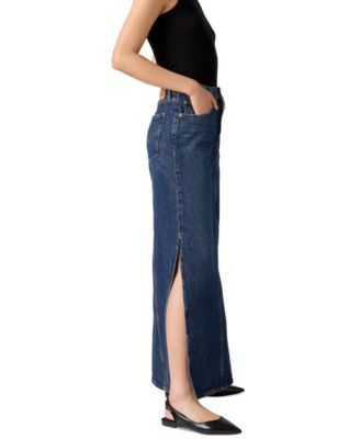 Women's Cotton Iconic Side-Slit Maxi Skirt