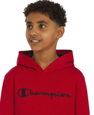 Big Boys Signature Fleece Logo Hoodie