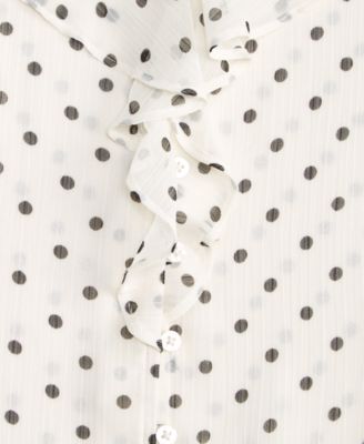 Women's Printed Ruffle Chiffon Blouse, Macy's Exclusive 