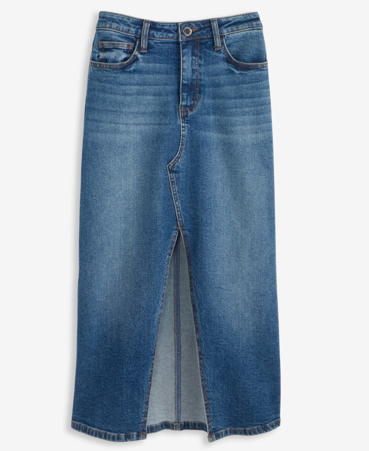 On 34th Womens Printed Blouse Denim Midi Skirt Jaqqy Small Crossbody Bag Mabel Buckled Mules Macys Exclusive In Blue
