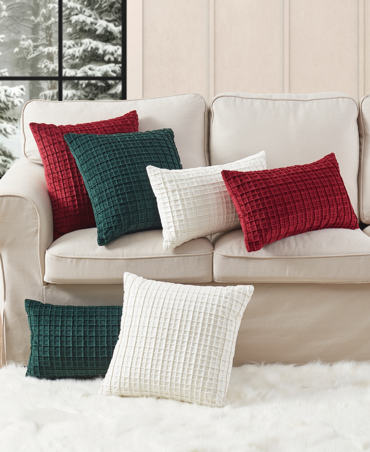 J Queen New York Anya Square Decorative Pillow, 18" X 18" In Neutral