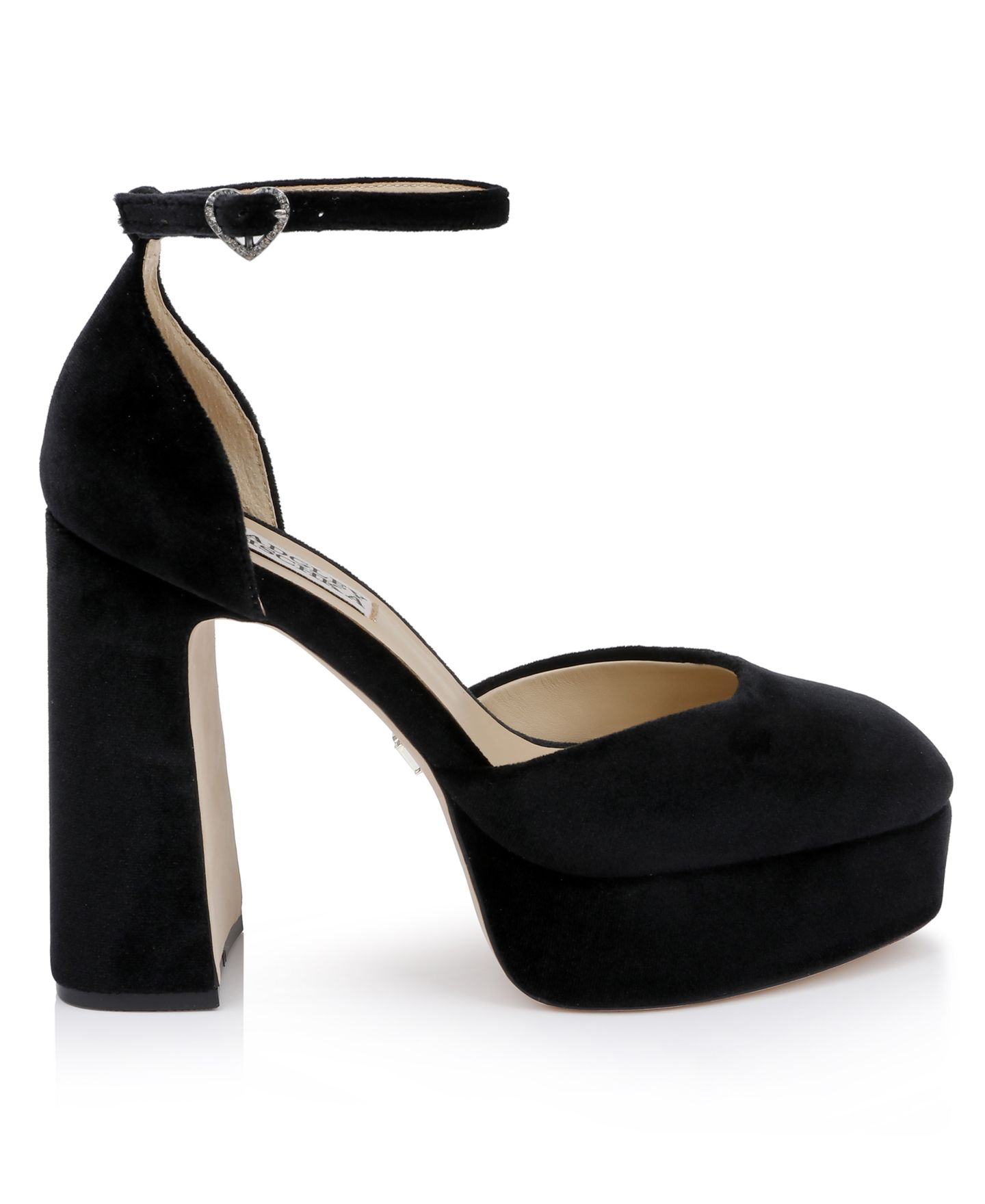 Женские туфли Badgley Mischka Jayda Evening Platform, цвет: Чёрный бархатный — фото 2