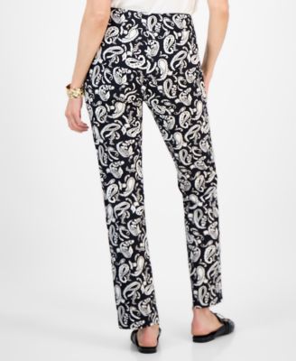 Women's Printed Pull-On Pants, Exclusively at Macy's