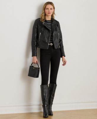 Tumbled-Leather Jacket