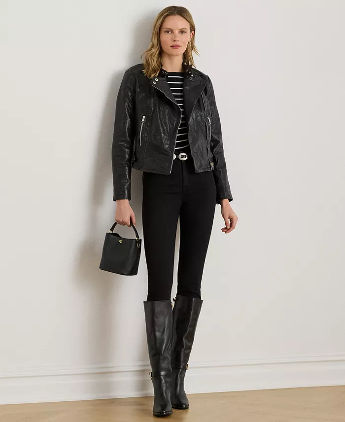 Tumbled-Leather Jacket - thumbnail 5