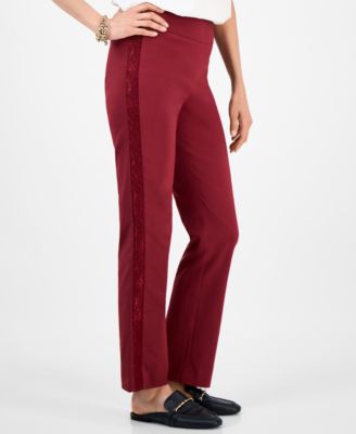 Women's Lace Side Panel Pull-On Pants
