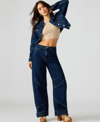 BRIXTON×INDEPENDENT - YARD DENIM JACKET Steve Madden Women's Brixton Button-Front Cotton Denim