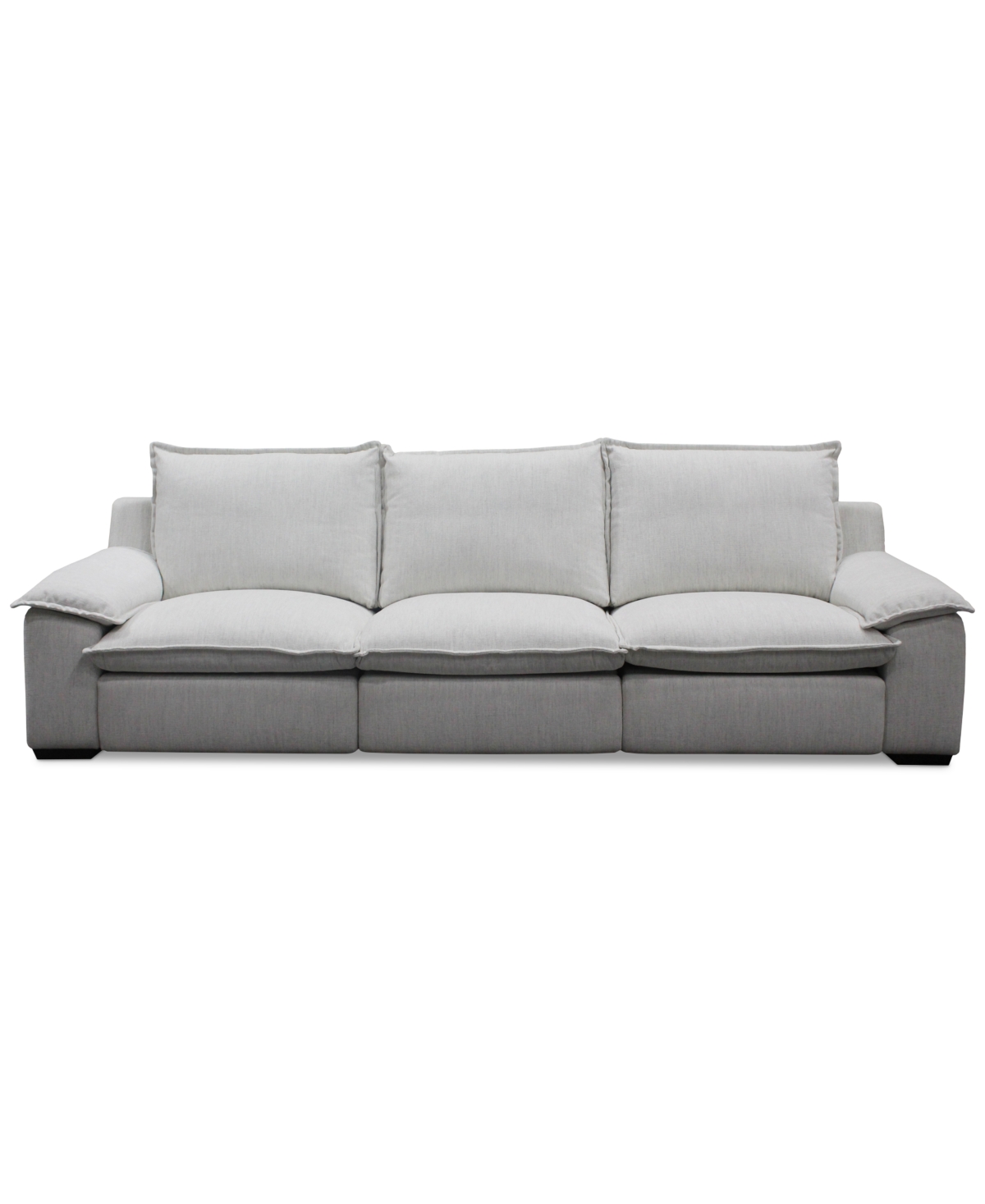 Macy's Borsi 3-pc. Sofa Sectional With 2 Power Recliners In Brown