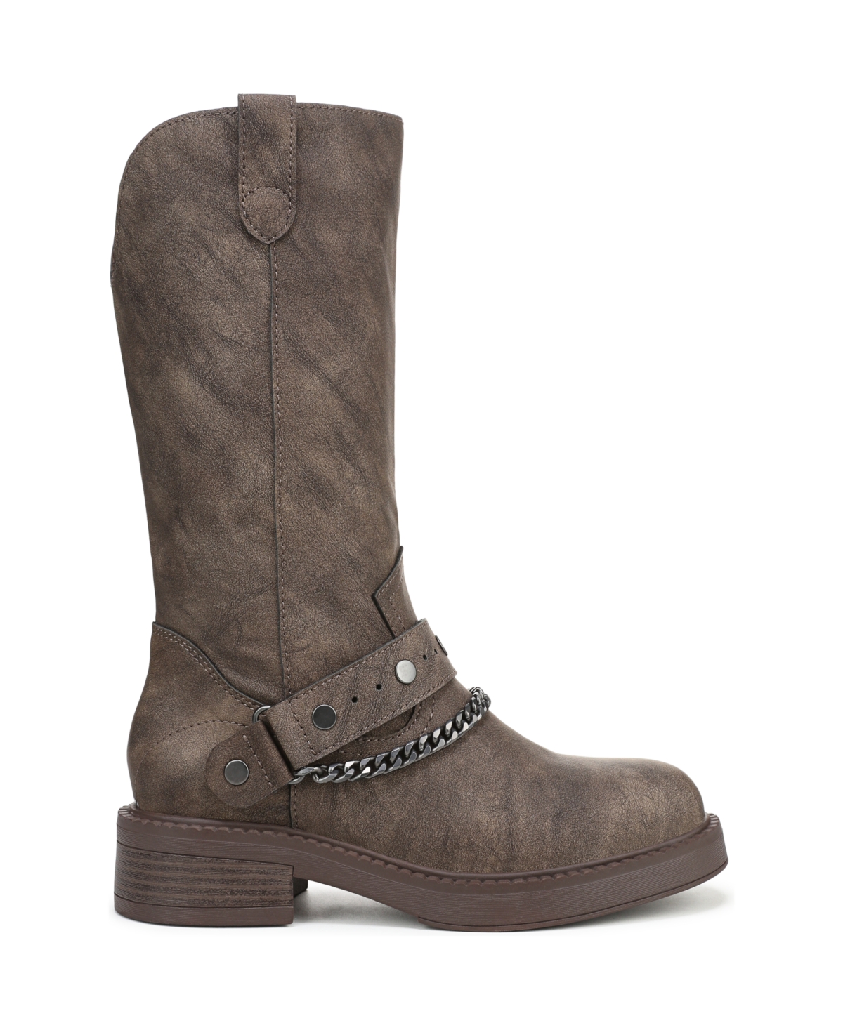 Blowfish Malibu Women's Verona 2 Round Toe Block Heel Tall Boots In Brown