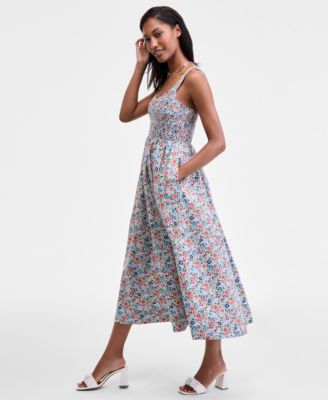 Women's Smocked Cotton Tank Midi Dress, Macy's Exclusive 