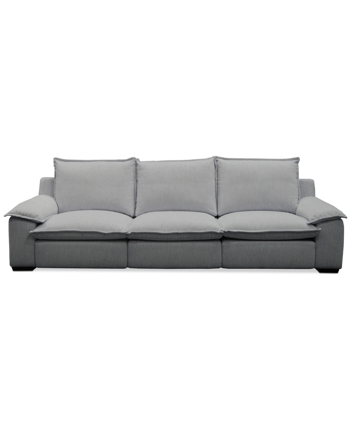 Macy's Borsi 3-pc. Sofa Sectional With 2 Power Recliners In Gray