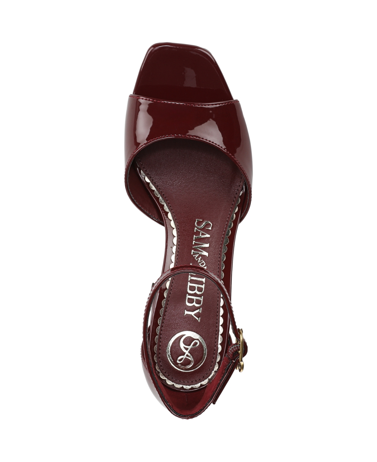Sam & Libby Women's Leanne Block Heel Dress Sandals In Burgundy