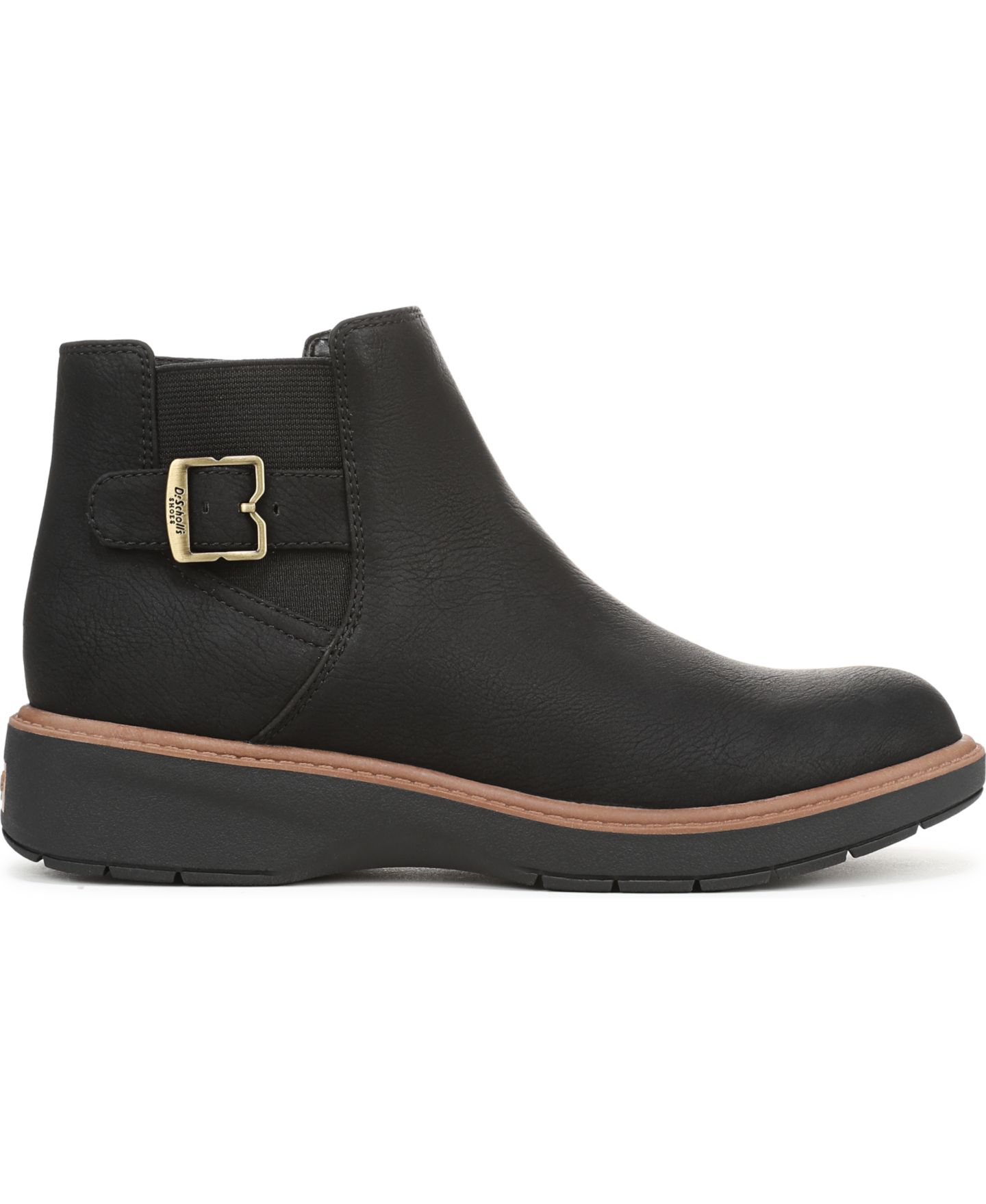 Женские ботинки Dr. Scholl's Calm One Round Toe Chelsea Short, цвет: Чёрная искусственная кожа — фото 2