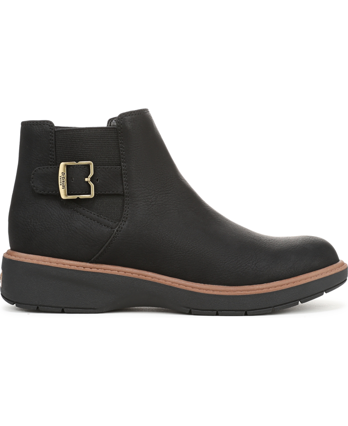 Dr. Scholl's Women's Calm One Round Toe Chelsea Short Boots In Black