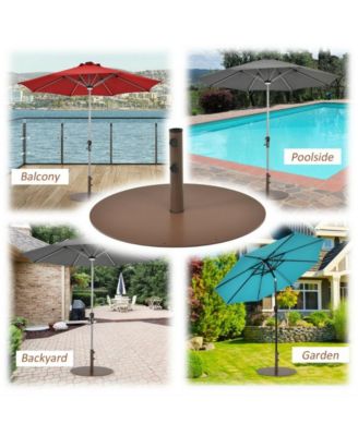 29.5 Inch Outdoor Steel Umbrella Base Stand for Backyard and Poolside