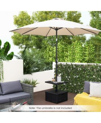 175 LBS Outdoor Fillable Umbrella Base with Table Tray