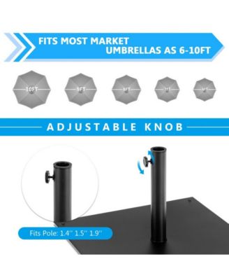 40 lbs Square Umbrella Base Stand with for Backyard Patio