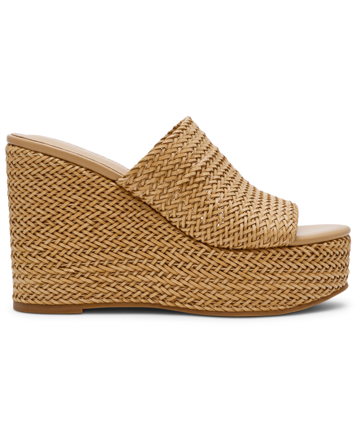 Steve Madden Women's Cassi Platform Wedge Slides In Gold