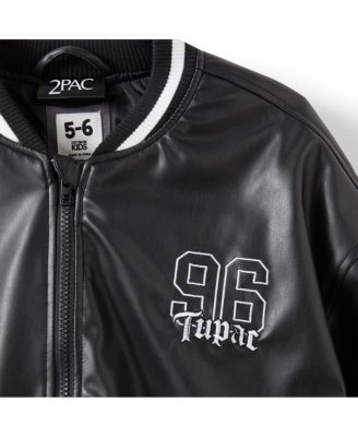 Boys License Faux Leather Bomber Jacket