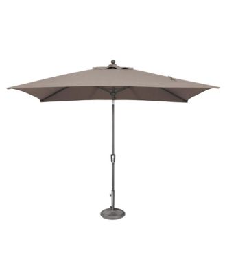 6.6FTx10FT Solefin Rectangle Patio Umbrella with Push-Button Tilt, Anthracite Frame