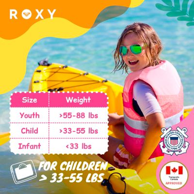 Life Vest USCG Approved for kids, Lightweight EPE Foam with Quick-Release Buckles