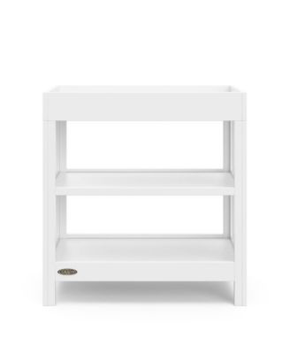 Teddi Changing Table with Water-Resistant Pine Wood Changing Pad - White