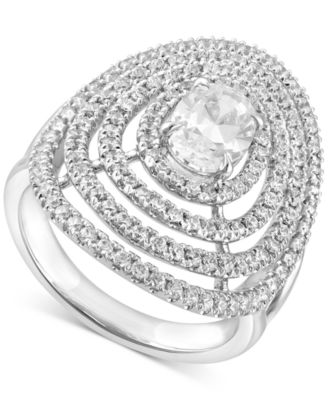 Badgley Mischka - Lab Grown Diamond Statement Ring (2 ct. t.w.) in 14k White Gold