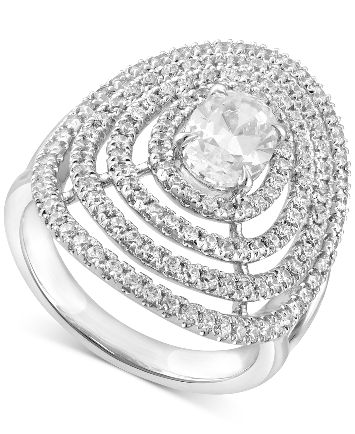 Lab Grown Diamond Statement Ring (2 ct. t.w.) in 14k White Gold - White Gold