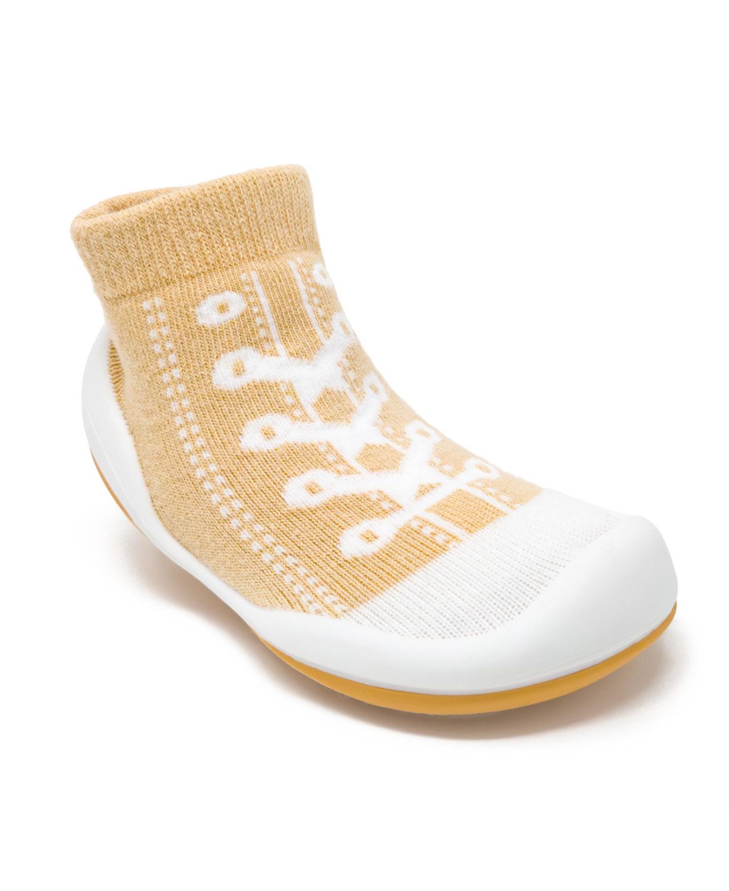 Кроссовки Komuello First Walk Sock Shoes Sneakers - Beige для малышей — фото 5