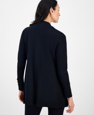 Women's Button-Sleeve Flyaway Cardigan Sweater